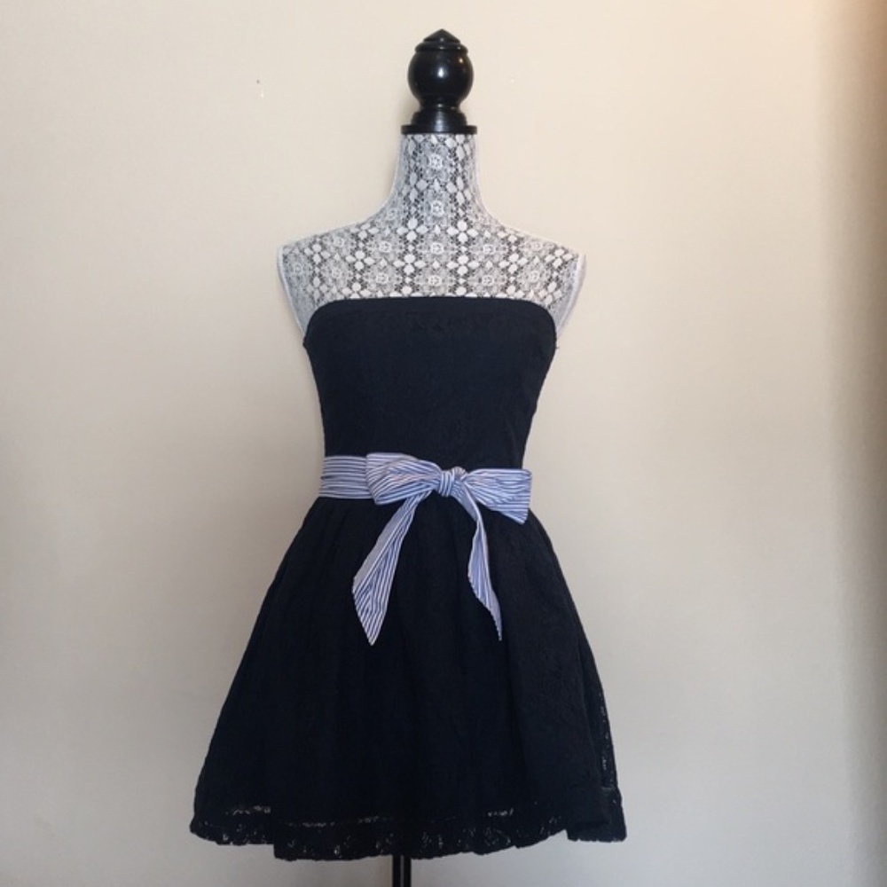 Abercrombie & Fitch Strapless Navy  Dress (S)
